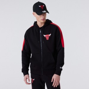 Veste Zippé NBA Chicago Bulls New Era Panel Detail Noir