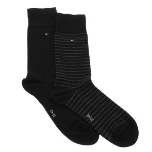 Th men small stripe sock 2p black