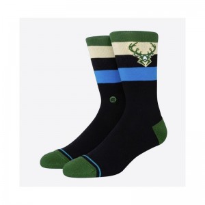 Chaussettes NBA Milwaukee Bucks Stance St Crew Vert