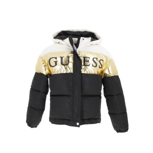 Hooded ls padded jacket blk/gold g