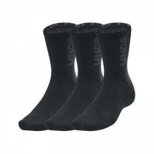 Chaussettes de sport Under Armour Heatgear Maker Mid Crew Noir 3 paires