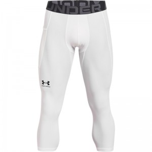 Legging de compression 3/4 Under Armour Heatgeat Blanc pour homme