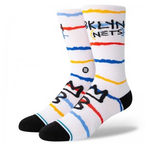 Chaussettes NBA Brooklyn nets City Edition 23 Blanc