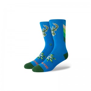 Chaussettes NBA Milwaukee Bucks City Edition 23 Bleu