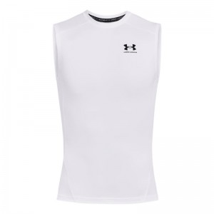 Maillot de compression sans manche Under Armour Blanc pour homme