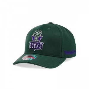 Casquette NBA Milwaukee Bucks Mitchell & ness Dropback Solid Snapback Vert