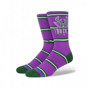 Chaussettes NBA Milwaukee Bucks Stance Classics Violet