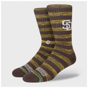 Chaussettes MLB San Diego Padres Stance Twist Crew Marron