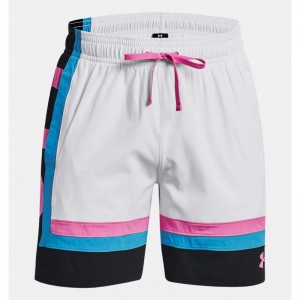 Short de bain Under Armour Baseline Blanc  pour homme