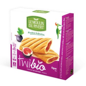 Twibio - Biscuits bio fourrés à la figue - Paquet 150g