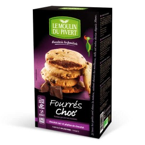 Cookies bio fourrés au chocolat - Paquet 175g
