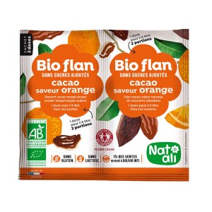 Bio Flan parfum chocolat-orange sans sucres ajoutés - Les 2 doses de 5g