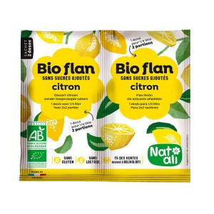 Bio Flan parfum citron sans sucres ajoutés - Les 2 doses de 4g