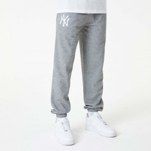 Pantalon MLB New York Yankees New Era Team Logo Jogger Gris pour homme