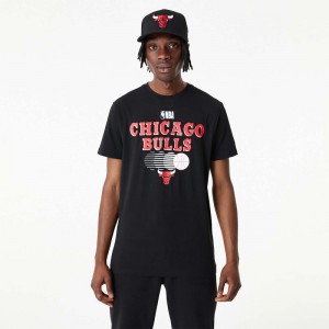 T-shirt NBA Chicago Bulls New Era team Graphic Noir pour Homme