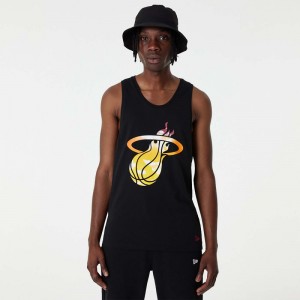 Débardeur NBA Miami Heat New Era Sky Print Noir pour homme