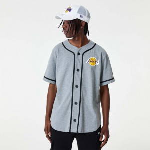 Maillot de Baseball NBA Los Angeles Lakers New era Jersey Gris