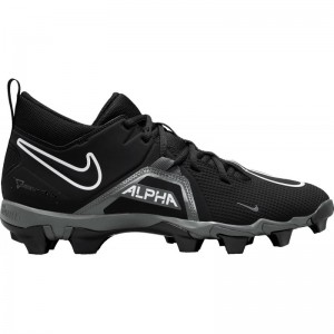 Crampons de Football Americain moulés Nike Alpha Menace Shark 3 Mid Noir gris