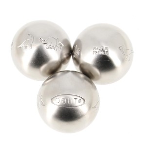 Boules de pétanque Obut Match it inox 74mm strie1 Argent métalisé