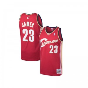 Maillot NBA Lebron James Cleveland Cavaliers Rouge Hardwood Classics Pour enfants