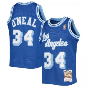 Maillot NBA Shaquille O'neal Los Angeles Lakers 1996-97 Mitchell & ness Hardwood Classic Bleu Pour enfant