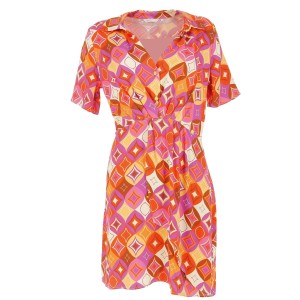 Geometric-print dress