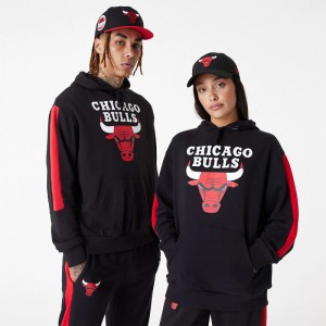 Sweat à Capuche NBA Chicago Bulls New Era Color Block Oversize Noir