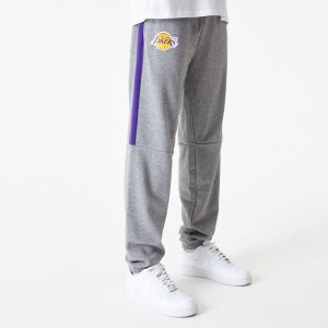 Pantalon NBA Los Angeles Lakers New Era Colour Block Jogger Gris