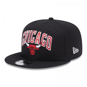 Casquette NBA Chicago Bulls New Era Patch 9Fifty Noir