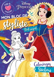 Disney Princesses - Mon bloc de styliste - Coup de coeur créations - Bal royal - Coloriages, Sticker