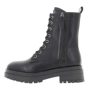 Black pu ladies ankle boots