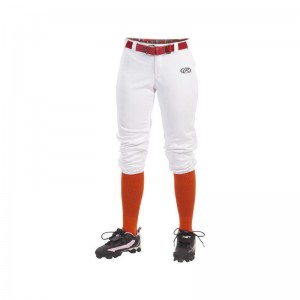 Pantalon De Baseball Rawlings Court Blanc Pour Femme