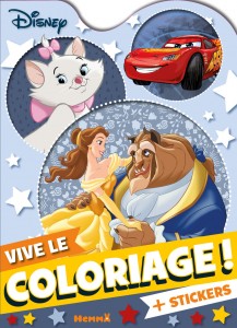 Disney - Vive le coloriage ! (Belle et la Bête, Marie, Flash Mc Queen) - + stickers