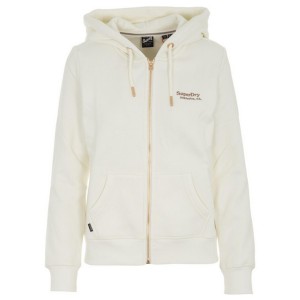 Essential logo zip hoodie off white