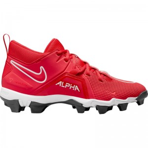 Crampons de Football Americain moulés Nike Alpha Menace Shark 3 Mid Rouge