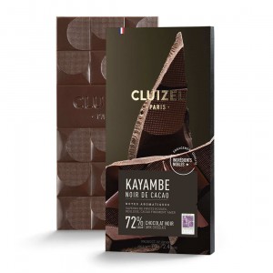 Tablette de chocolat noir Cluizel - Noir de cacao 72% - Tablette 70g