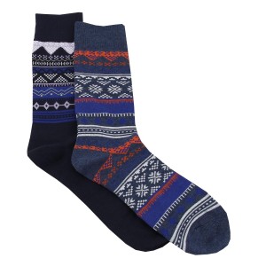 Levis reg cut bootsock fair isle 2p