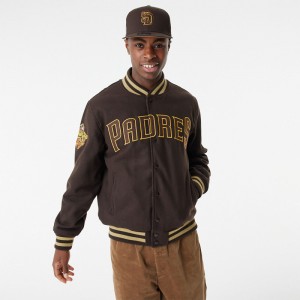 Bomber MLB San Diego Padres New Era Patch Varsity Marron