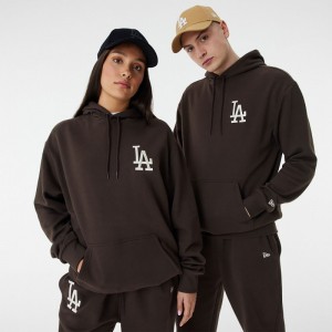 Sweat à Capuche MLB Los Angeles Dodgers New Era League Essential Oversize Marron