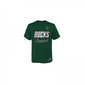 T-shirt NBA Milwaukee Bucks Outerstuff Court vs Track Vert pour Junior