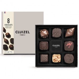 Coffret 8 chocolats noirs et laits Cluizel - 85g - 8 chocolats