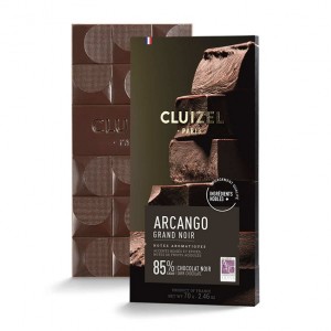 Tablette de chocolat noir Cluizel - Grand noir 85% - Tablette 70g