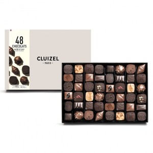Ballotin 48 chocolats noirs et laits Cluizel - 525g 48 chocolats
