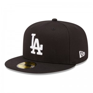Casquette MLB Los Angeles Dodgers New Era Side patch 59fifty Noir