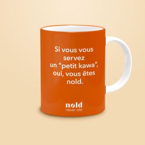 Mug orange Nold pour vous lever du bon pied