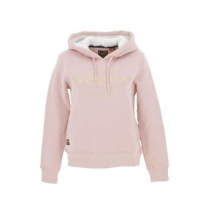 Luxe metallic logo hoodie vint blush pink