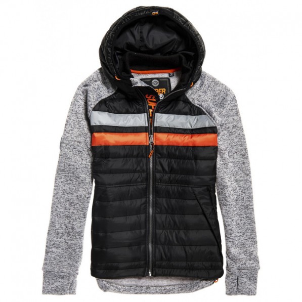 Superdry Veste Zipp e Storm Chest Stripe Hybrid Black Superdry