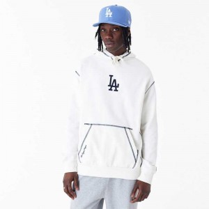 Sweat à Capuche MLB Los Angeles Dodgers New Era World Series Oversize Blanc