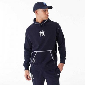 Sweat à Capuche MLB New York Yankees New Era World Series Oversize Bleu marine