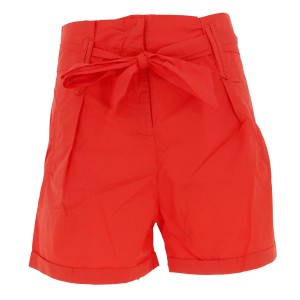 Woven shorts ladies red orange